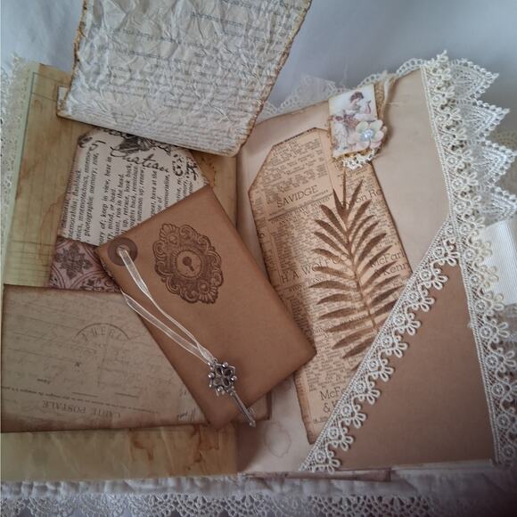 Victorian Junk Journal Scrapbook
w/ Cards, Bookmarks, Die Cuts & Nostalgia - Picture 11 of 16